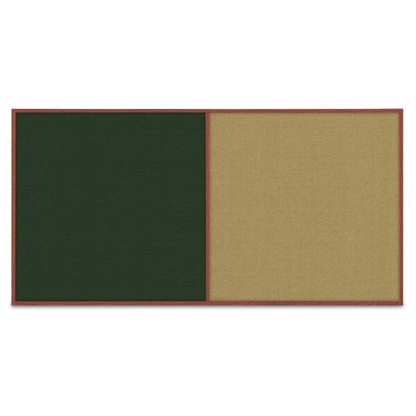 United Visual Products Enclosed Corkboard, 3 Door, 96"x48", 4" Fra, UV3413-BLACK-RUBBER UV3413-BLACK-RUBBER - main